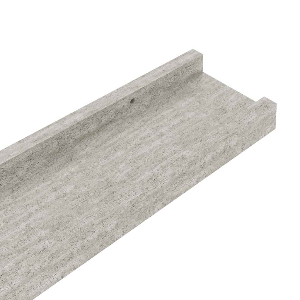 vidaXL Ράφια Τοίχου 2 τεμ. Γκρι Σκυροδέματος 60 x 9 x 3 εκ.