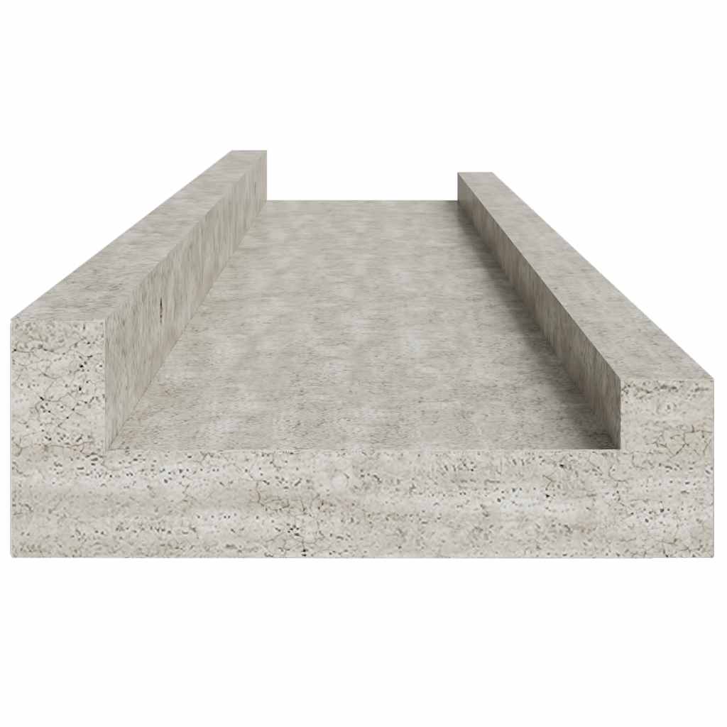 vidaXL Ράφια Τοίχου 4 τεμ. Γκρι Σκυροδέματος 60 x 9 x 3 εκ.Λευκά