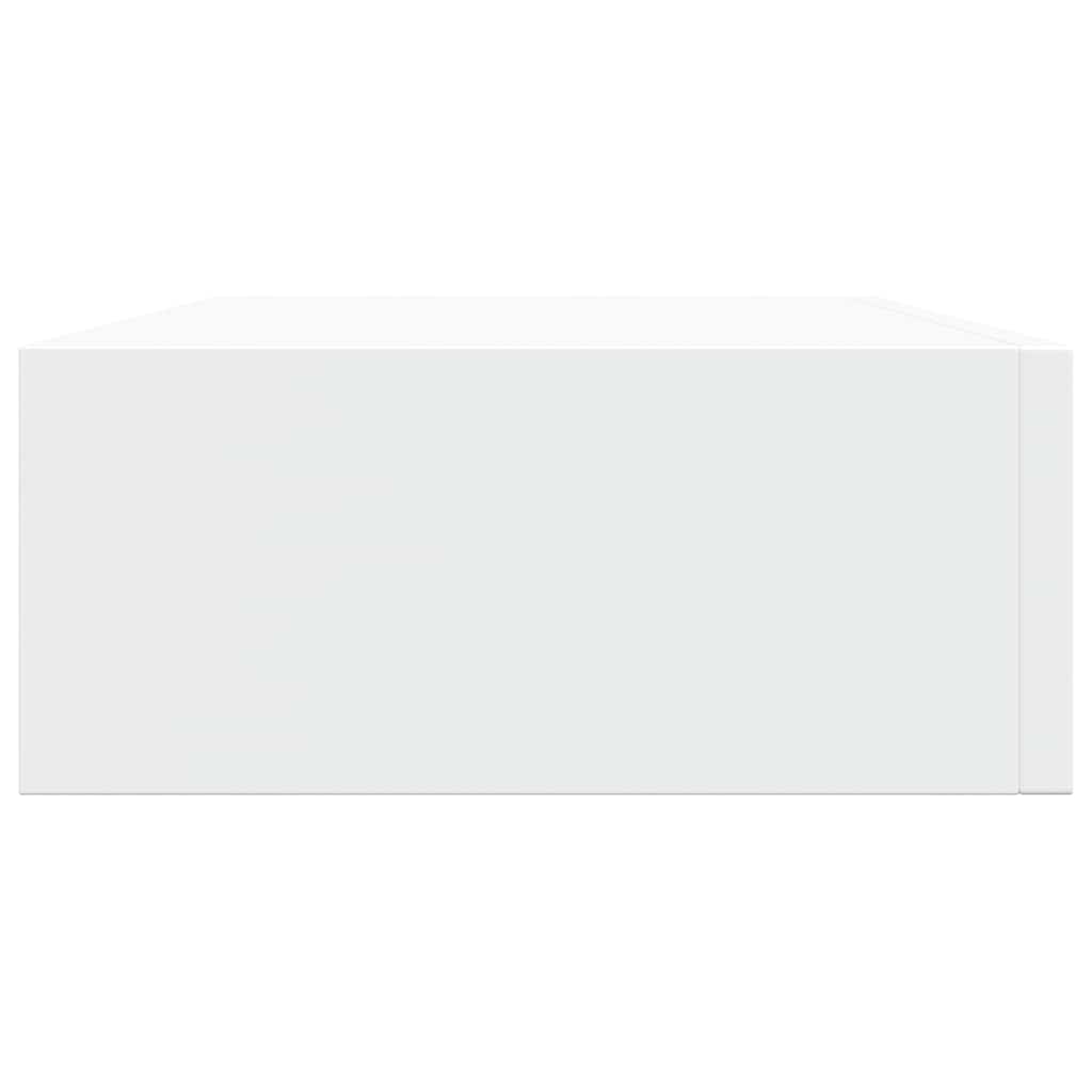 vidaXL Ράφι Επιτοίχιο με Συρτάρι Λευκό 40 x 23,5 x 10 εκ. από MDF