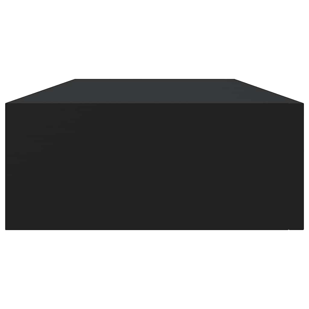 vidaXL Ράφι Επιτοίχιο με Συρτάρι Μαύρο 60 x 23,5 x 10 εκ. από MDF