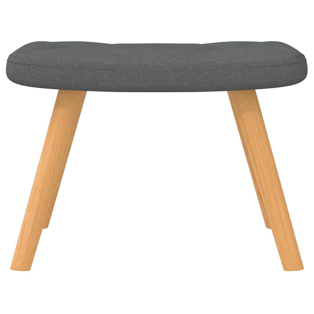 vidaXL Πολυθρόνα Κουνιστή Σκούρο Γκρι Υφασμάτινη με Σκαμπό