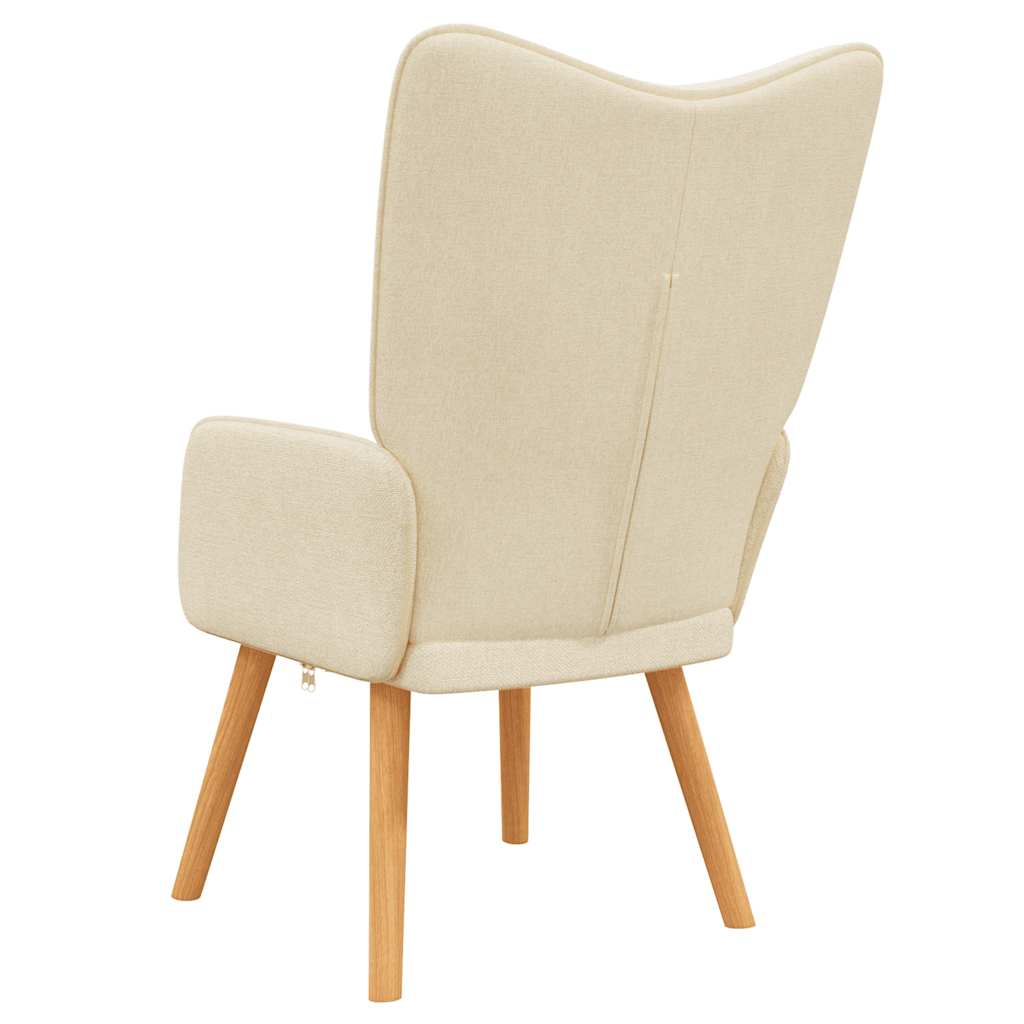 vidaXL Πολυθρόνα Relax Κρεμ Υφασμάτινη