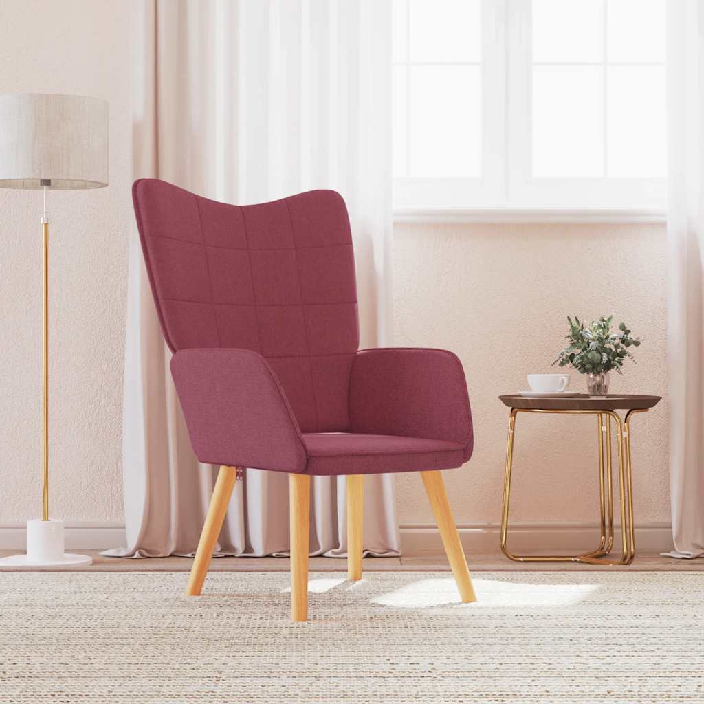 vidaXL Πολυθρόνα Relax Μπορντό Υφασμάτινη