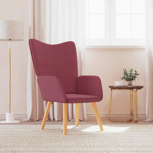 vidaXL Πολυθρόνα Relax Μπορντό Υφασμάτινη