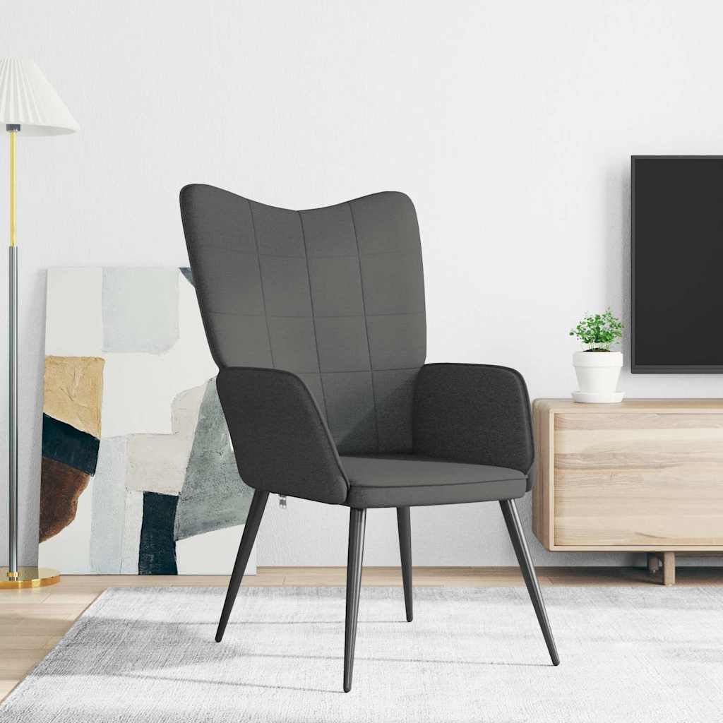 vidaXL Πολυθρόνα Relax Σκούρο Γκρι Υφασμάτινη