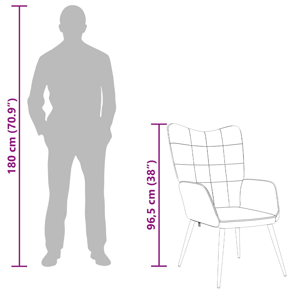 vidaXL Πολυθρόνα Relax Μπλε Υφασμάτινη