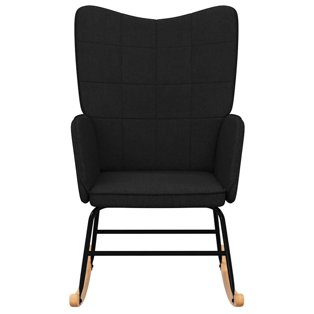 vidaXL Κουνιστή Πολυθρόνα Μαύρη Υφασμάτινη