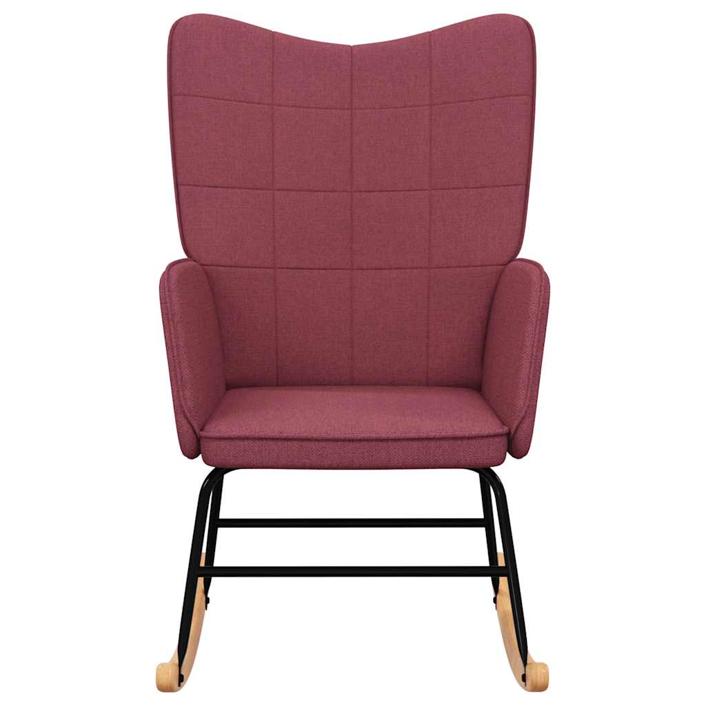 vidaXL Κουνιστή Πολυθρόνα Μπορντό Υφασμάτινη