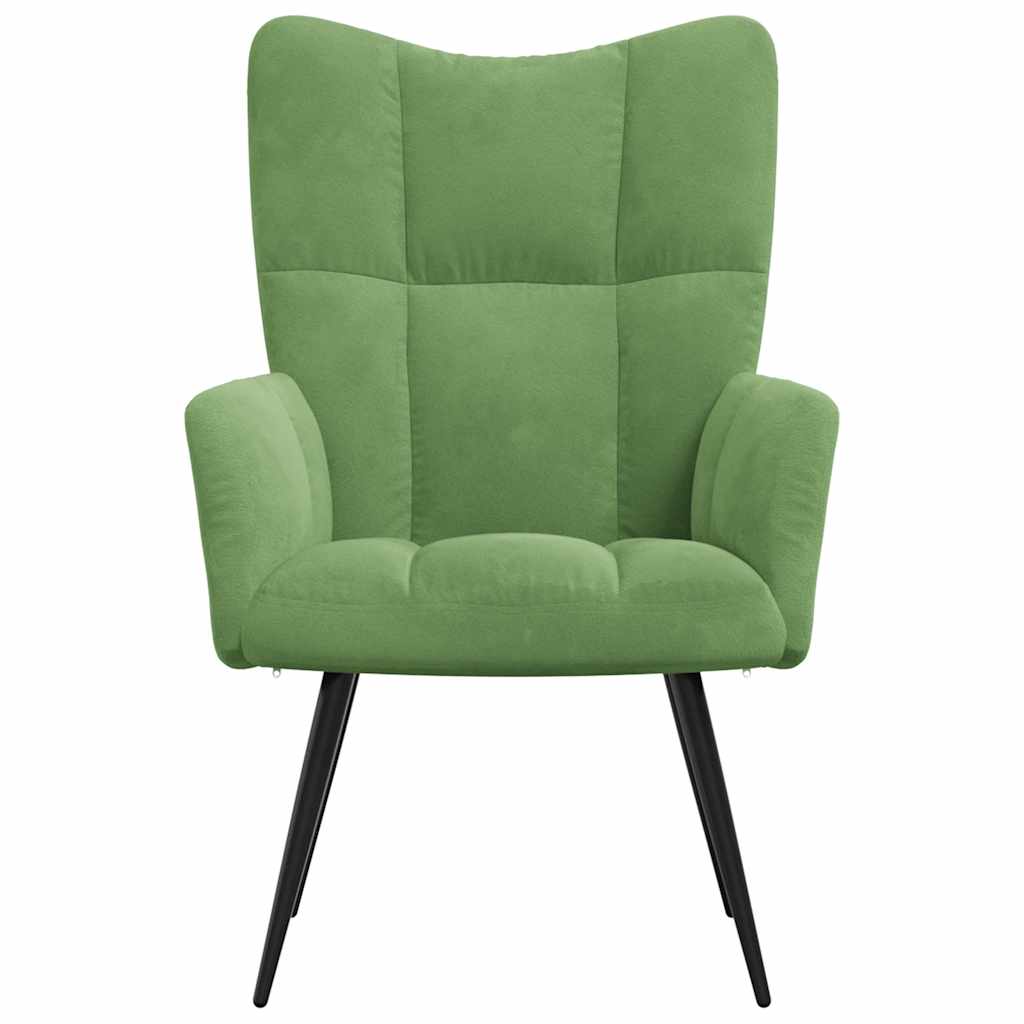 vidaXL Πολυθρόνα Relax Ανοιχτό Πράσινο Βελούδινη