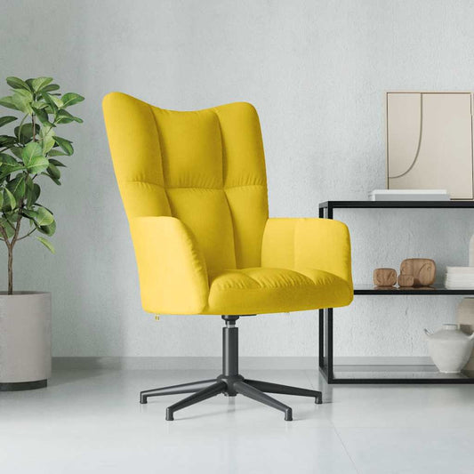 vidaXL Πολυθρόνα Relax Κίτρινο Μουσταρδί Βελούδινη