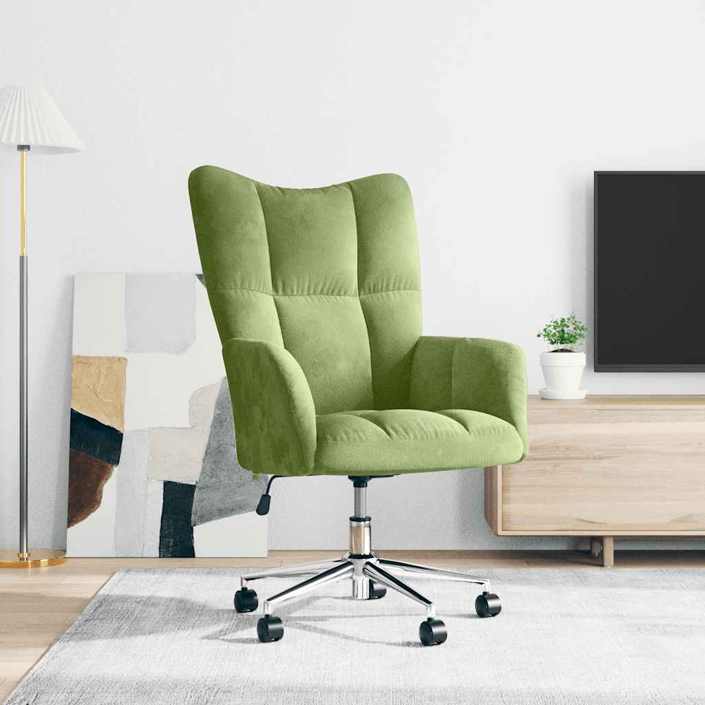 vidaXL Πολυθρόνα Relax Ανοιχτό Πράσινο Βελούδινη