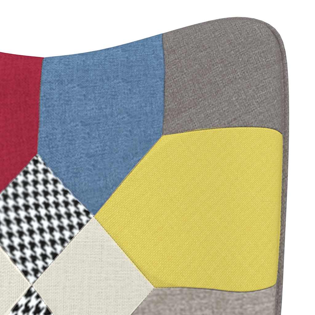 vidaXL Πολυθρόνα Relax Σχέδιο Patchwork Υφασμάτινη με Σκαμπό