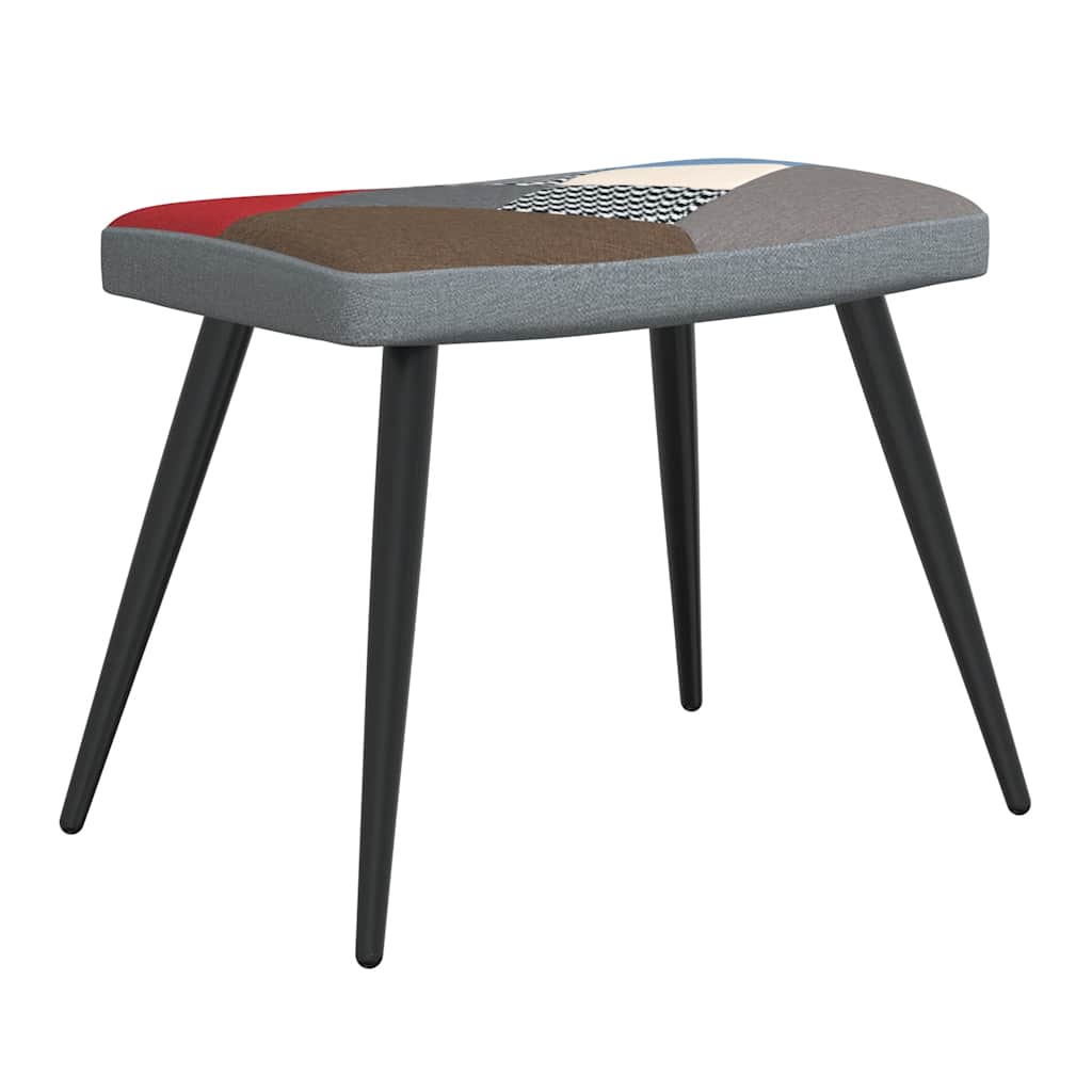 vidaXL Πολυθρόνα Relax Σχέδιο Patchwork Υφασμάτινη με Σκαμπό