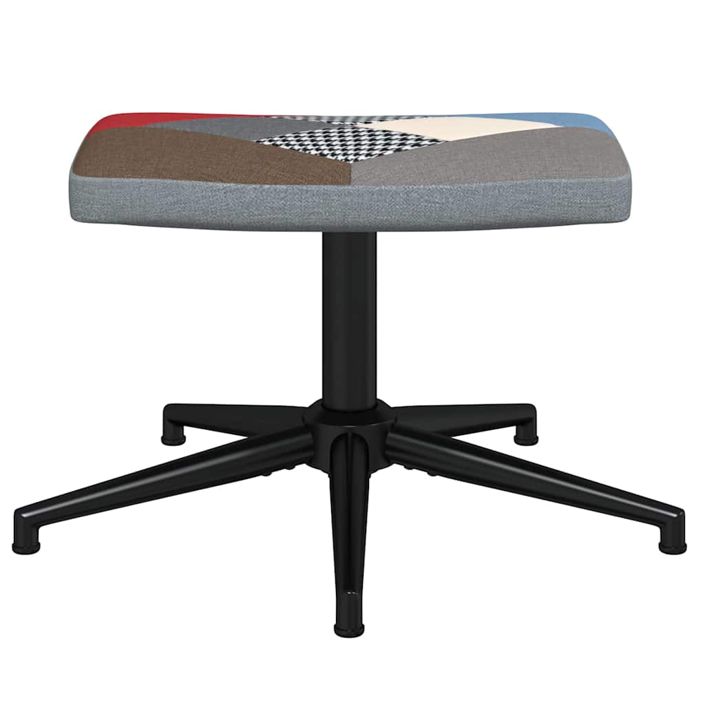 vidaXL Πολυθρόνα Relax Σχέδιο Patchwork Υφασμάτινη με Σκαμπό