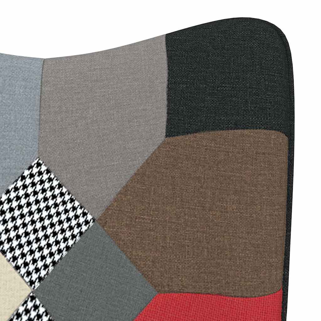 vidaXL Πολυθρόνα Relax Σχέδιο Patchwork Υφασμάτινη με Σκαμπό