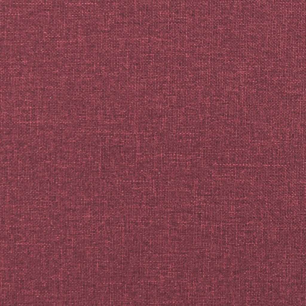 vidaXL Σκαμπό με Ξύλινα Πόδια Μπορντό Υφασμάτινο
