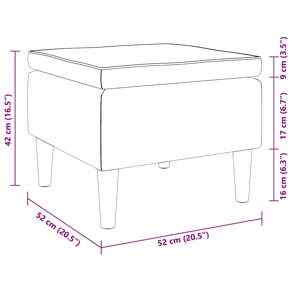 vidaXL Σκαμπό με Ξύλινα Πόδια Ανοιχτό Πράσινο Βελούδινο