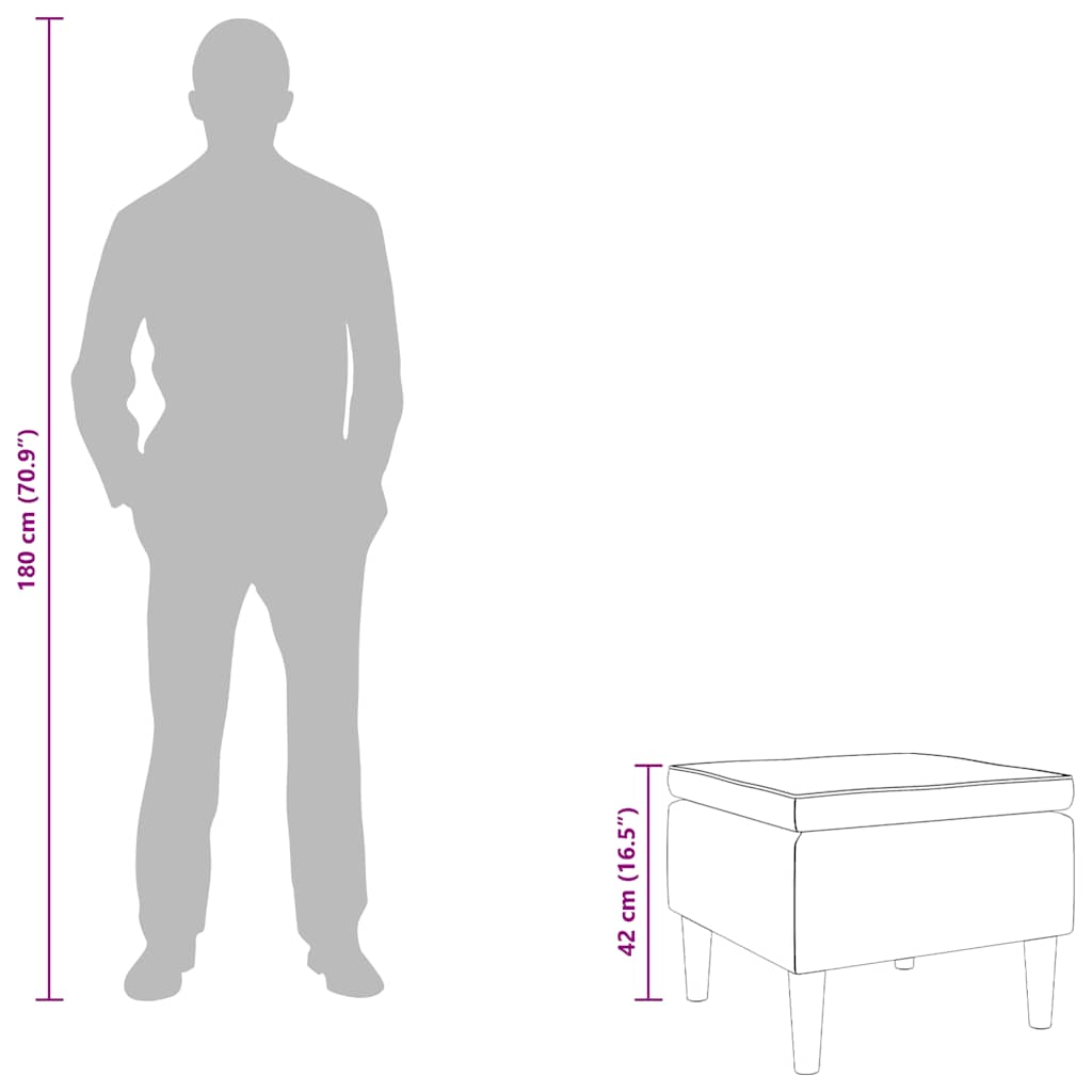 vidaXL Σκαμπό με Ξύλινα Πόδια Ανοιχτό Πράσινο Βελούδινο