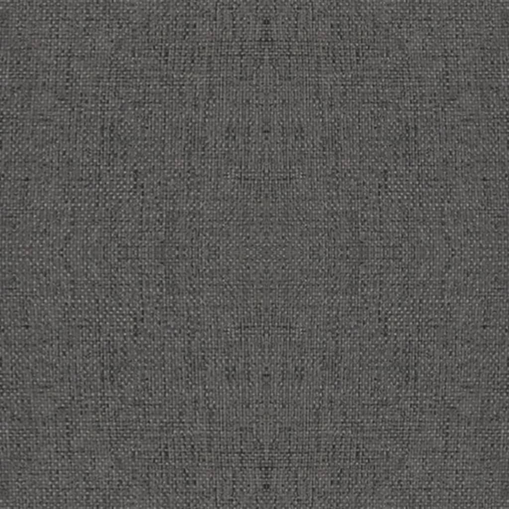 vidaXL Σκαμπό Σκούρο Γκρι Υφασμάτινο με Ξύλινα Πόδια