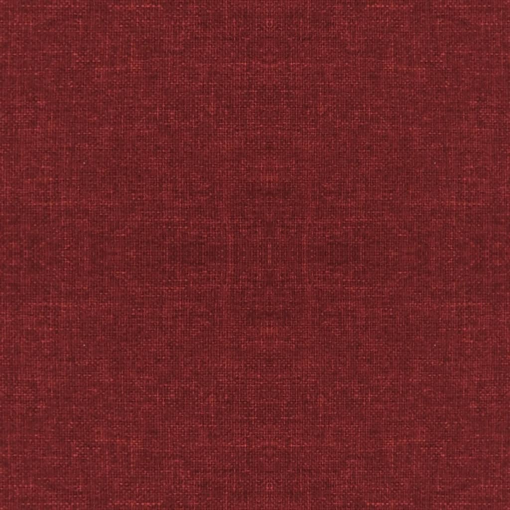 vidaXL Σκαμπό με Ξύλινα Πόδια Μπορντό Υφασμάτινο