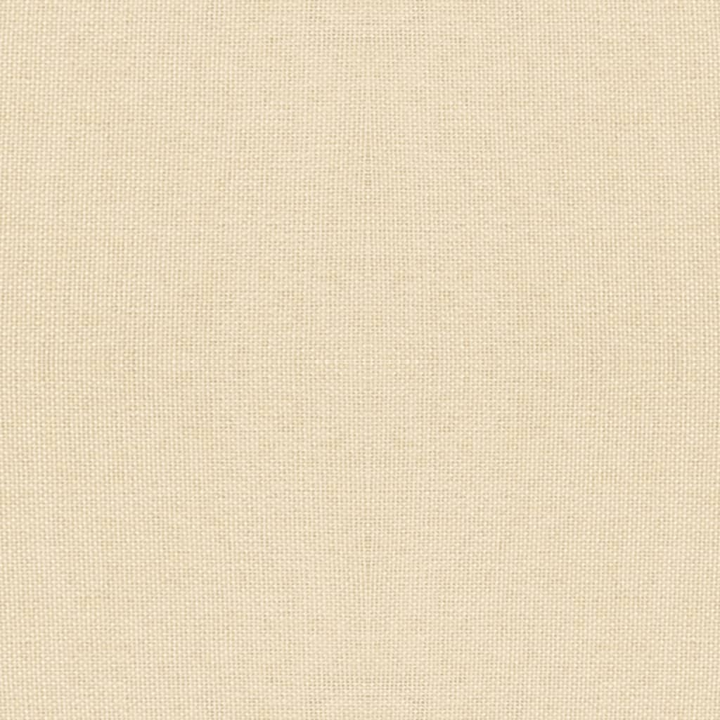 vidaXL Σκαμπό Κρεμ Υφασμάτινο με Ξύλινα Πόδια