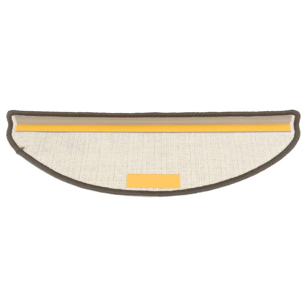 vidaXL Πατάκια Σκάλας Μοκέτα 15 τεμ. Γκρι 65 x 21 x 4 εκ.