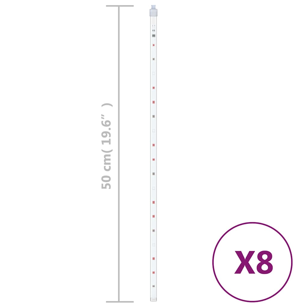vidaXL Λαμπάκια Μετεωρίτης Εξ./Εσ. Χώρου 8 τεμ Πολύχρωμα 50 εκ. 288LED