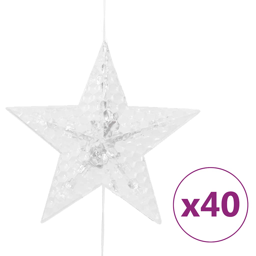 vidaXL Κουρτίνα LED Φωτάκια 200 LED Πολύχρωμη με 8 Λειτουργίες