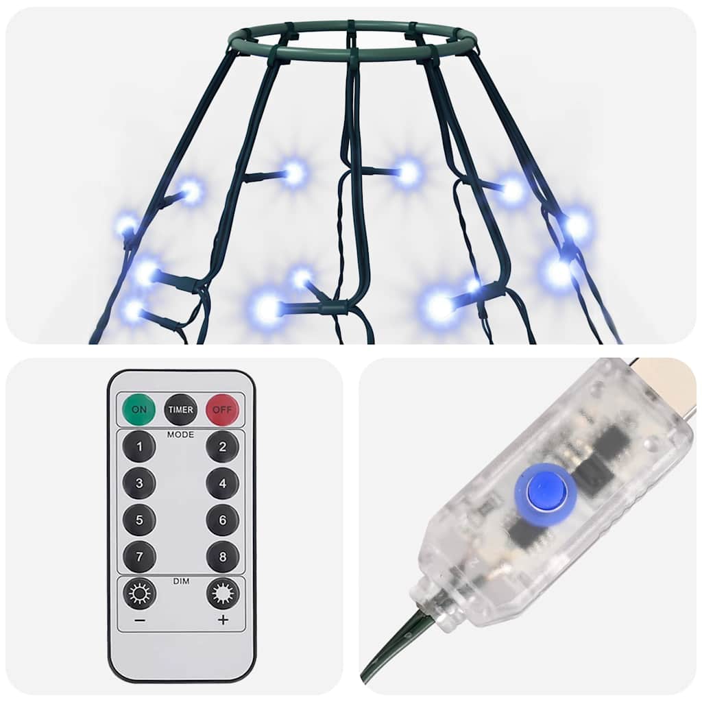 vidaXL Χριστουγεννιάτικα Λαμπάκια Χταπόδι 180 LED Μπλε 180 εκ.