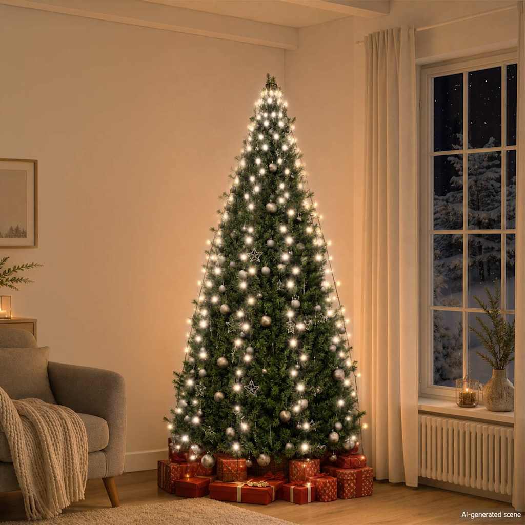 vidaXL Χριστουγεννιάτικα Λαμπάκια Χταπόδι 250 LED Ψυχρό Λευκό 250 εκ.
