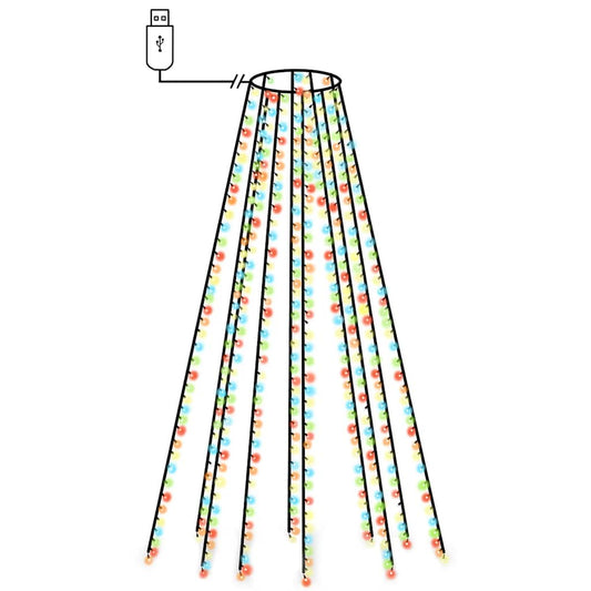 vidaXL Χριστουγεννιάτικα Λαμπάκια Χταπόδι 400 LED Πολύχρωμα 400 εκ.