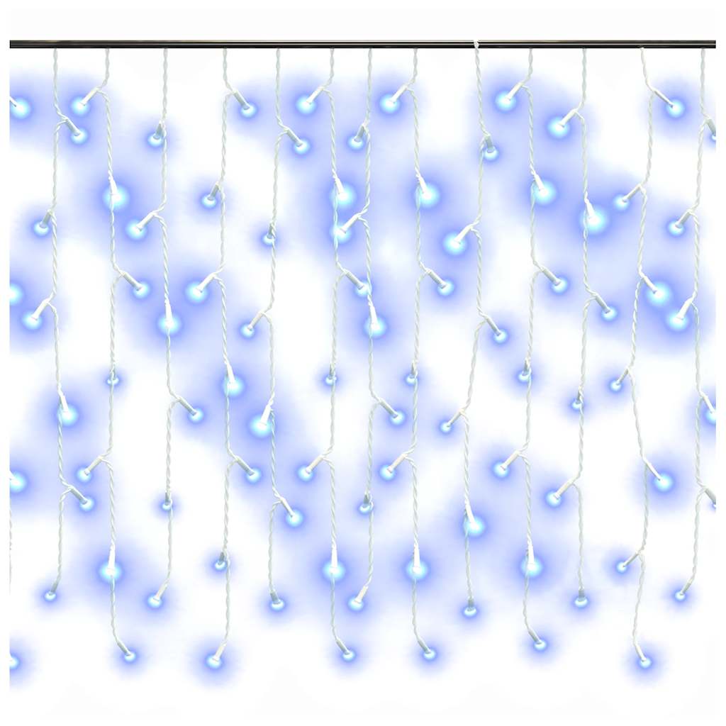 vidaXL Κουρτίνα LED Φωτάκια Σταλακτίτες 10 μ. 400 LED Μπλε 8 Λειτ.