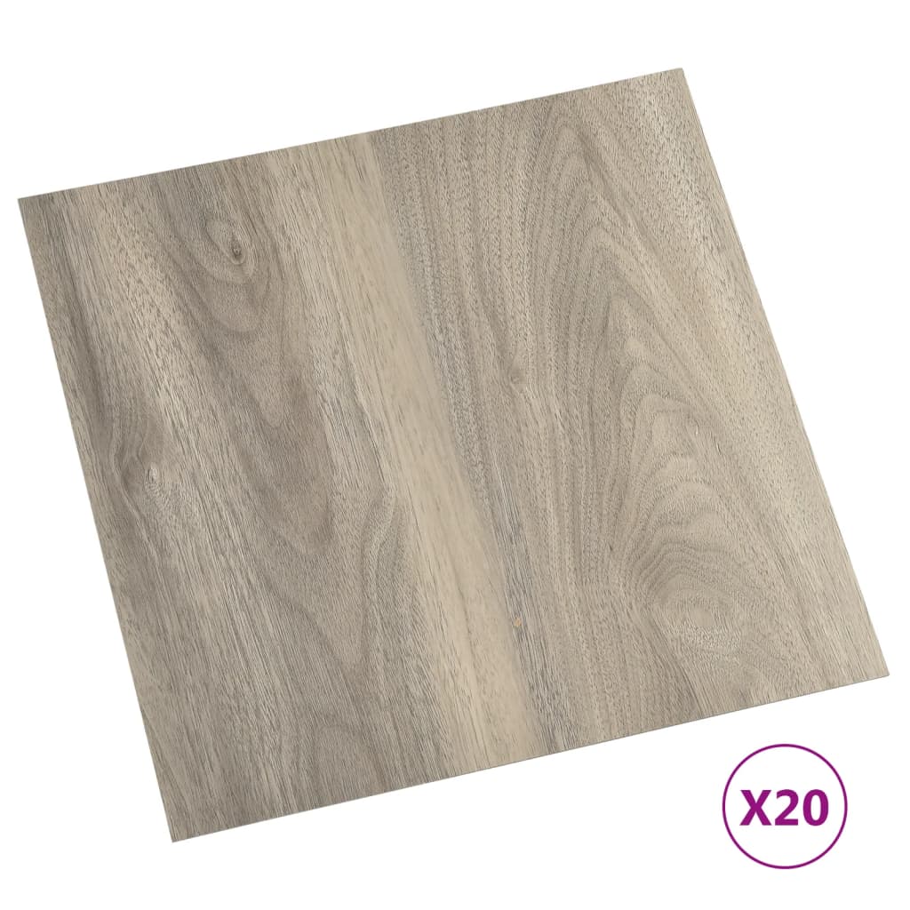 vidaXL Δάπεδο Αυτοκόλλητο Taupe 20 τεμ. 1,86 μ² από PVC