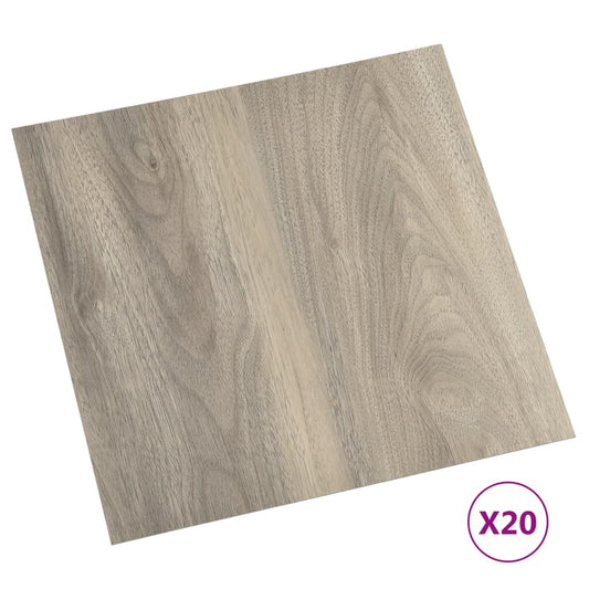 vidaXL Δάπεδο Αυτοκόλλητο Taupe 20 τεμ. 1,86 μ² από PVC