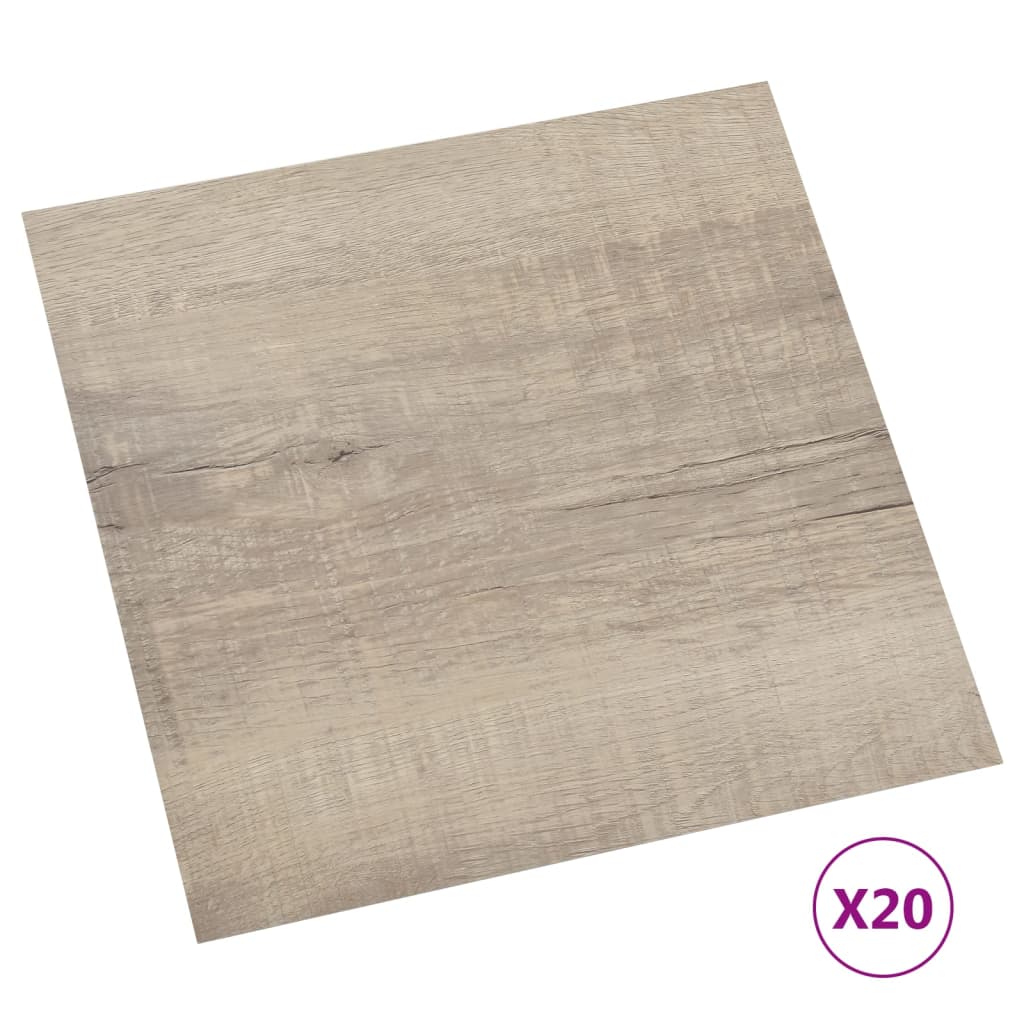 vidaXL Δάπεδο Αυτοκόλλητο Taupe 20 τεμ. 1,86 μ² από PVC