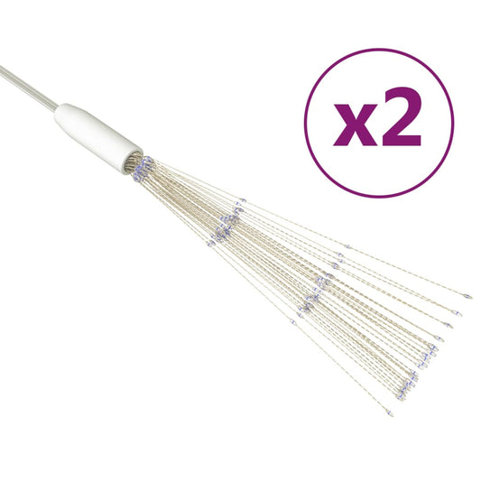 vidaXL Χριστουγεν.Λαμπάκια Εξ.Χώρου Πυροτέχνημα 2 τεμ Μπλε 20εκ 280LED