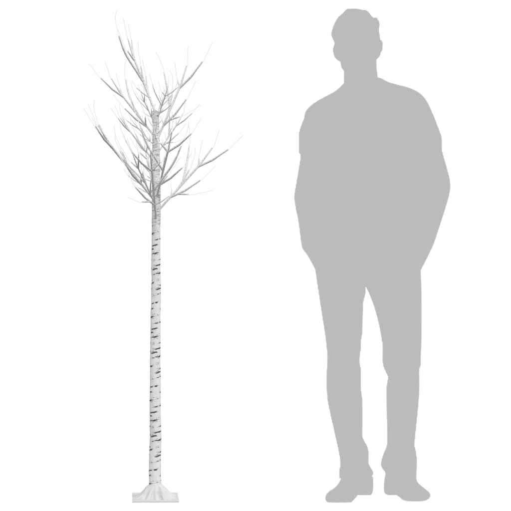 vidaXL Χριστουγ. Δέντρο Εξωτ./Εσωτ. Χώρου 200LED Θερμό Λευκό 2,2μ Ιτιά