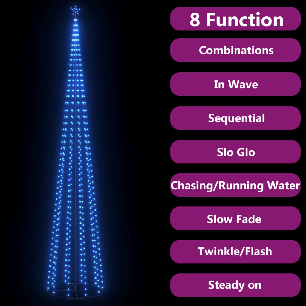 vidaXL Δέντρο από Φωτάκια 752 LED Μπλε 160 x 500 εκ.