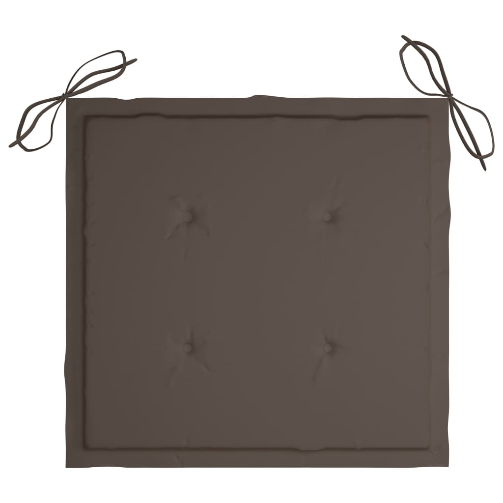 vidaXL Καρέκλες Κήπου 6 τεμ. από Μασίφ Ξύλο Teak με Taupe Μαξιλάρια