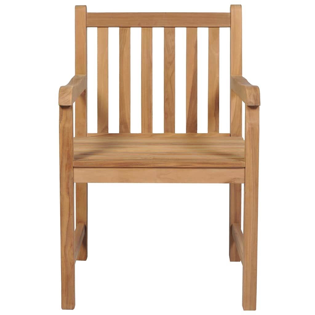 vidaXL Καρέκλες Κήπου 8 Τεμάχια Μασίφ Ξύλο Teak με Ανθρακί Μαξιλάρια