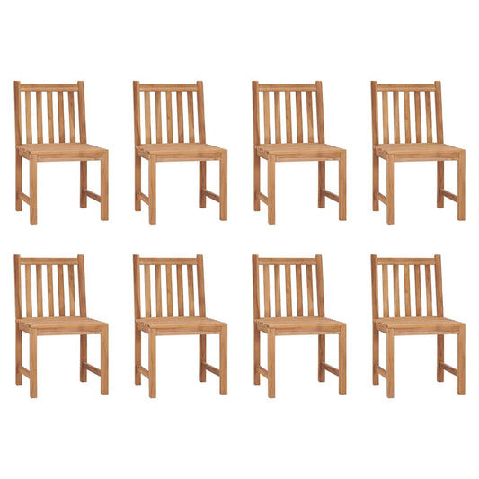 vidaXL Καρέκλες Κήπου 8 τεμάχια από Μασίφ Ξύλο Teak με Μαξιλάρια