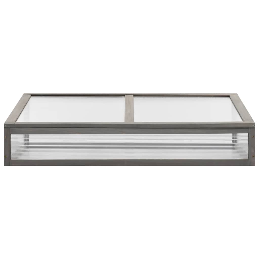 vidaXL Ζαρντινιέρα Υπερυψωμένη με Θερμοκήπιο 110x54x120 εκ Ξύλο Ελάτης