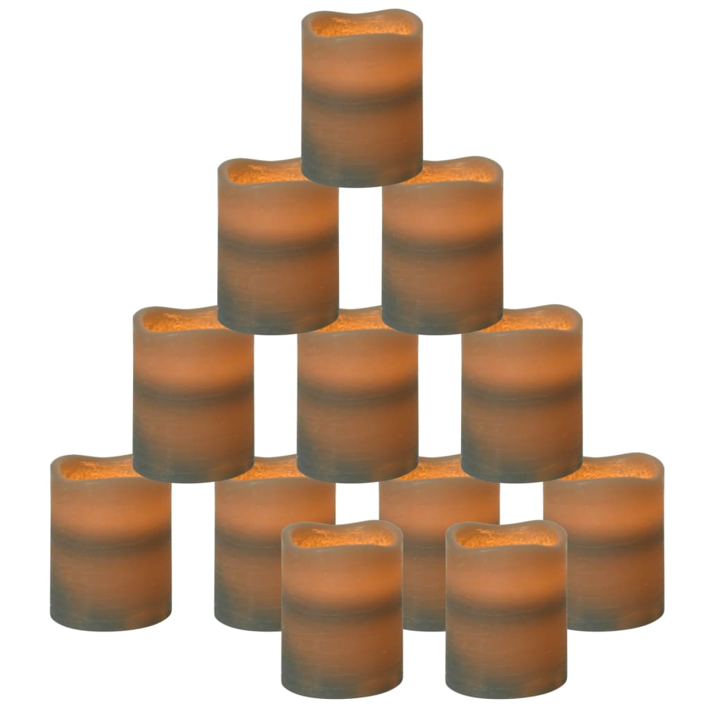 vidaXL Κεριά LED Χωρίς Φλόγα 24 τεμ Θερμό Λευκό Φως & Τηλεχειριστήριο