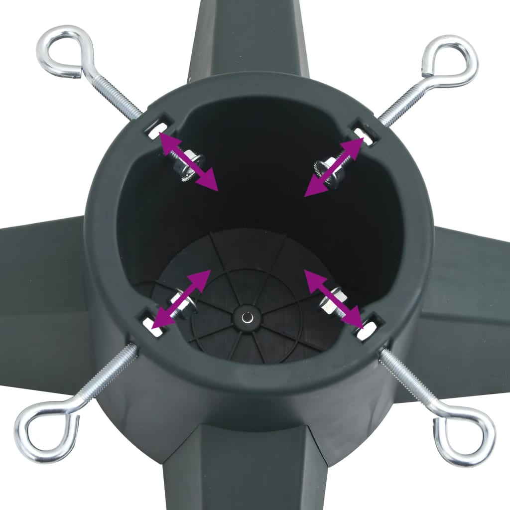 vidaXL Βάση Χριστουγεννιάτικου Δέντρου Πράσινη 55,5 x 55,5 x 15 εκ.