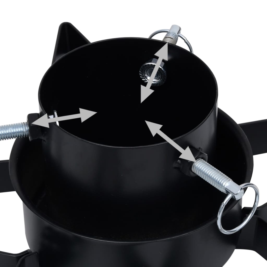 vidaXL Βάση Χριστουγεννιάτικου Δέντρου Μαύρη 47 x 47 x 13,5 εκ.