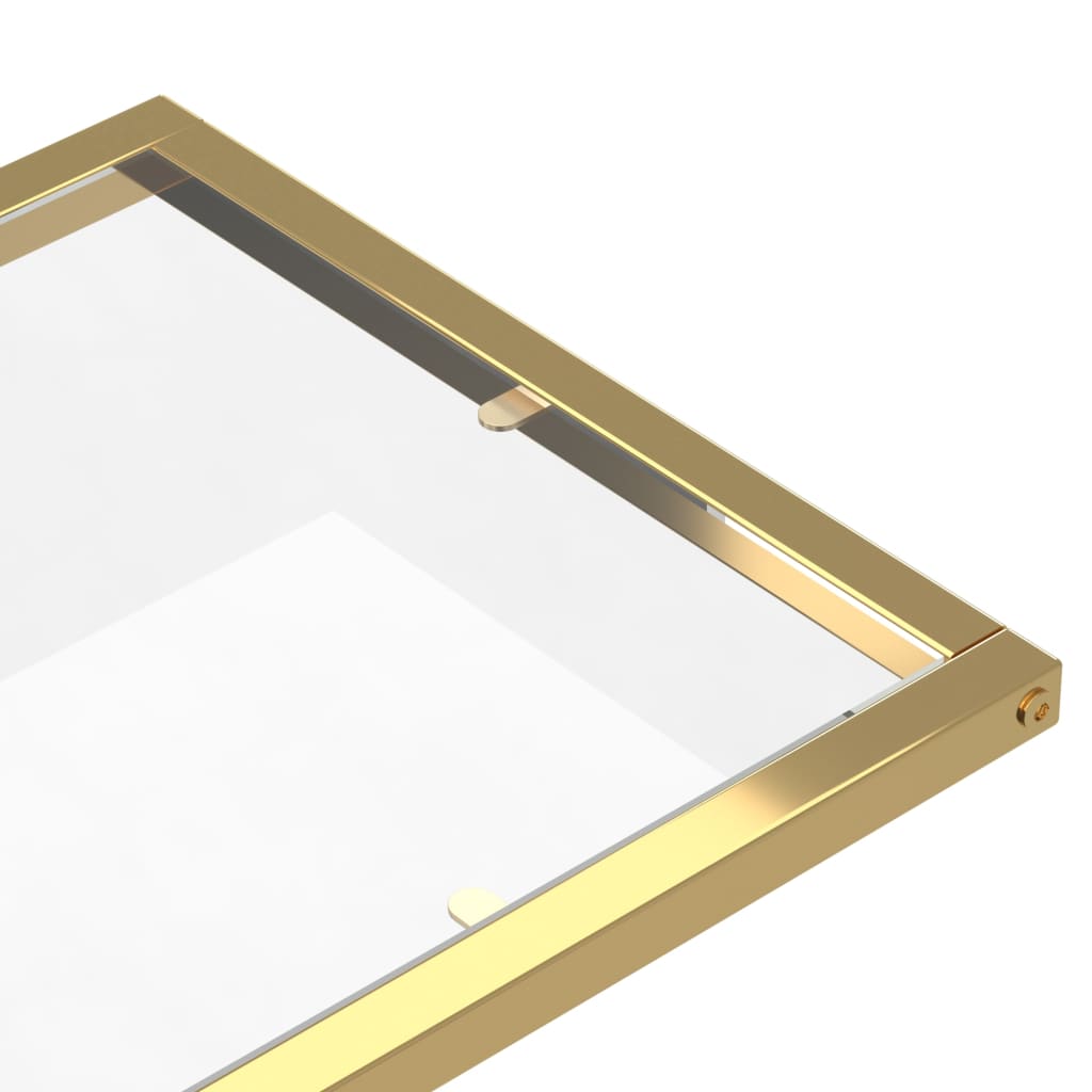 vidaXL Τραπέζι Υπολογιστή Βοηθητικό Διαφανές 50x35x65 εκ. Ψημένο Γυαλί