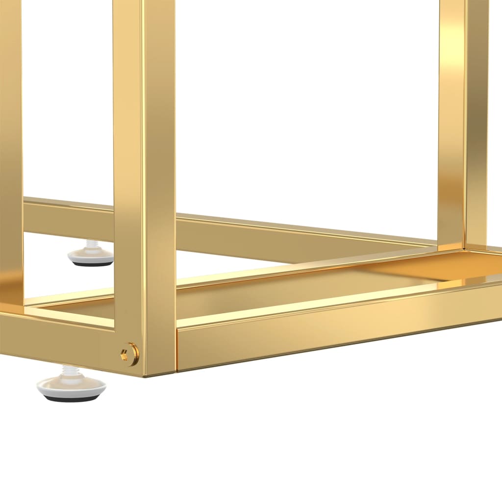 vidaXL Τραπέζι Υπολογιστή Βοηθητικό Διαφανές 50x35x65 εκ. Ψημένο Γυαλί