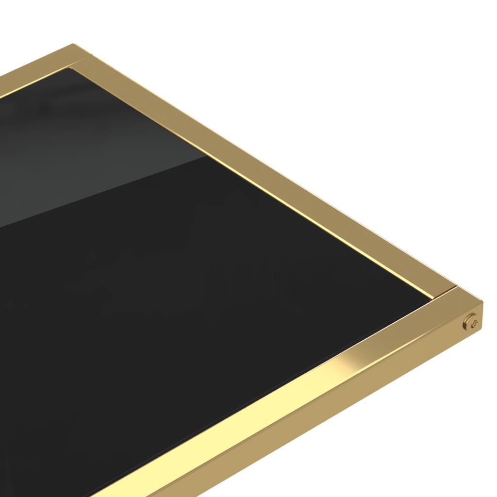 vidaXL Τραπέζι Υπολογιστή Βοηθητικό Μαύρο 50x35x65 εκ. Ψημένο Γυαλί