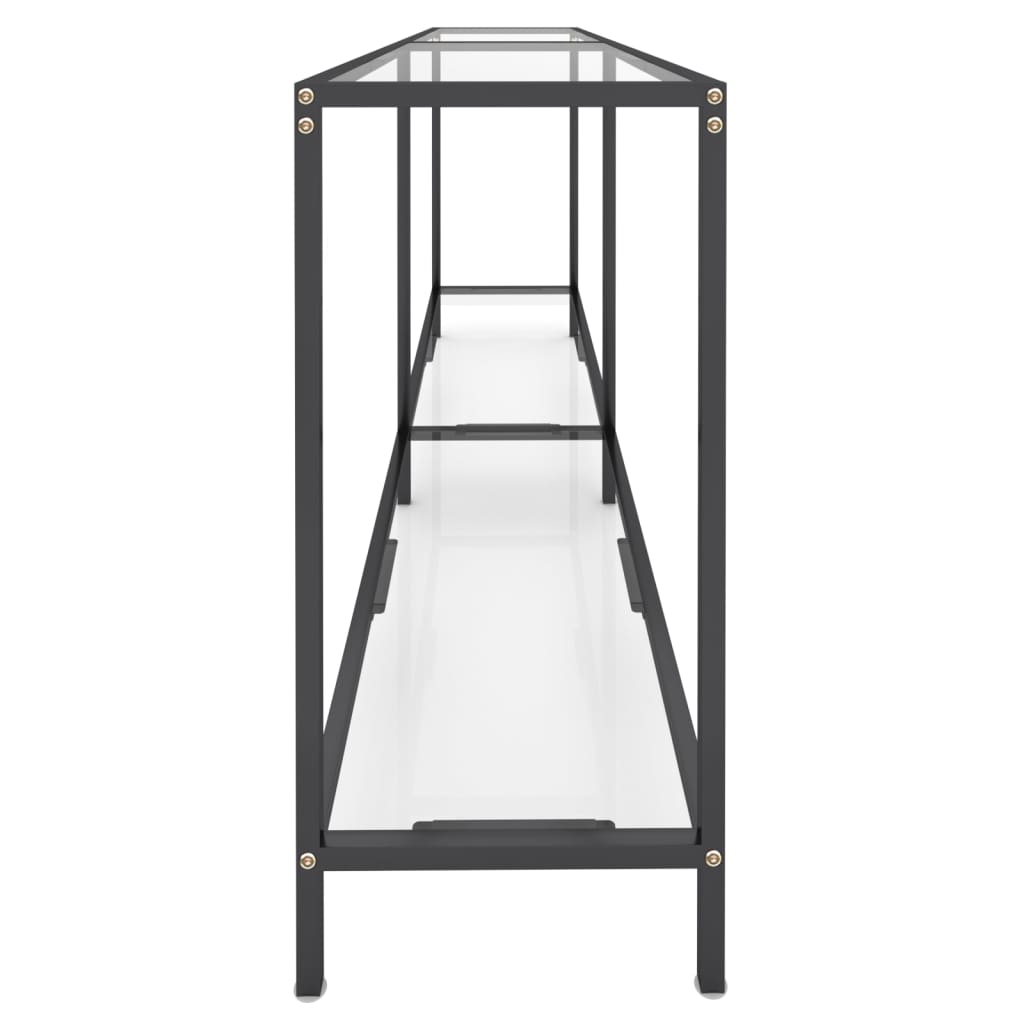vidaXL Τραπέζι Κονσόλα Διαφανές 180 x 35 x 75,5 εκ. από Ψημένο Γυαλί