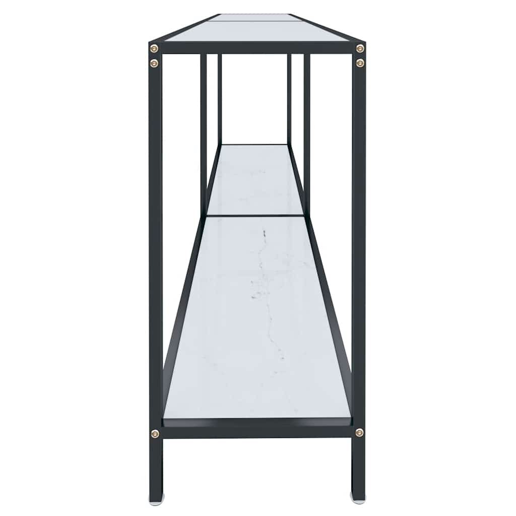 vidaXL Τραπέζι Κονσόλα Λευκό 180 x 35 x 75,5 εκ. από Ψημένο Γυαλί